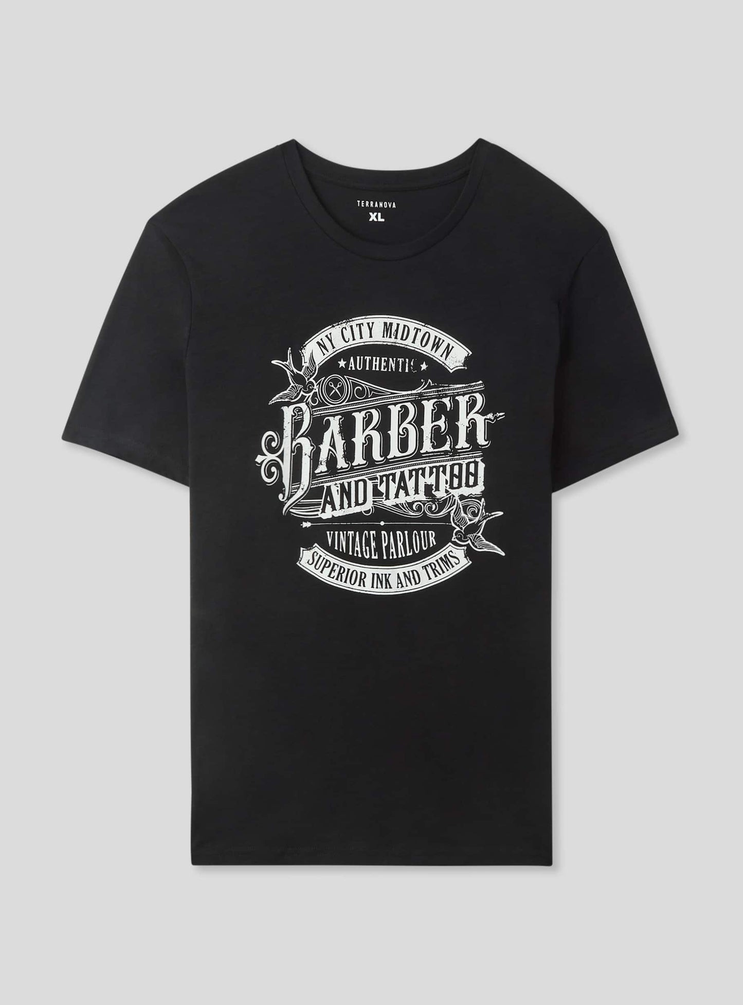 Barber print T-shirt Optical white