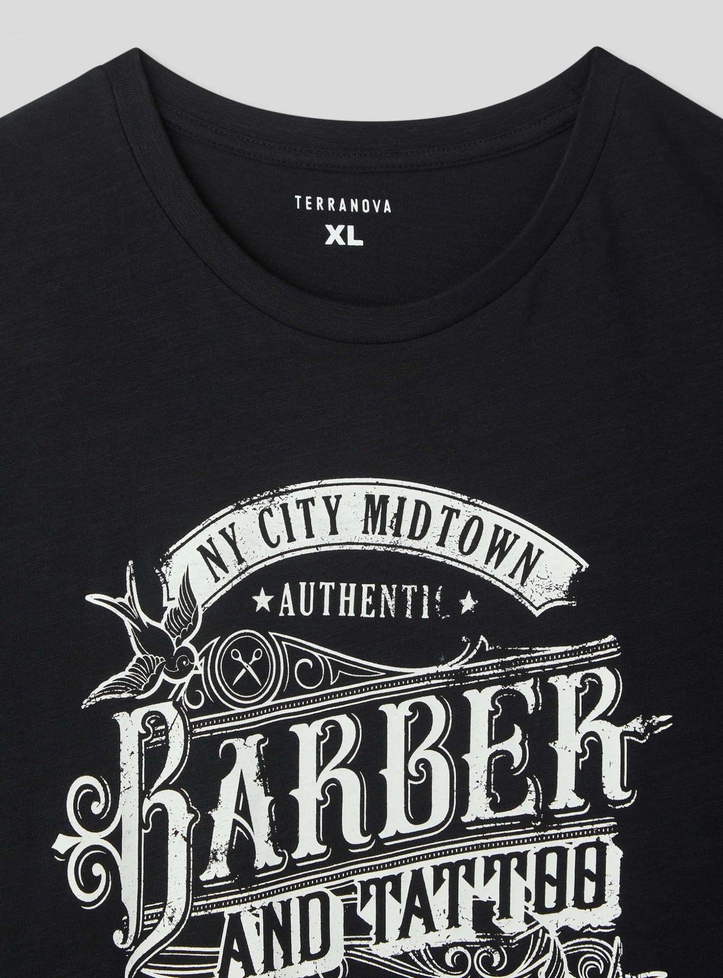 Barber print T-shirt Optical white