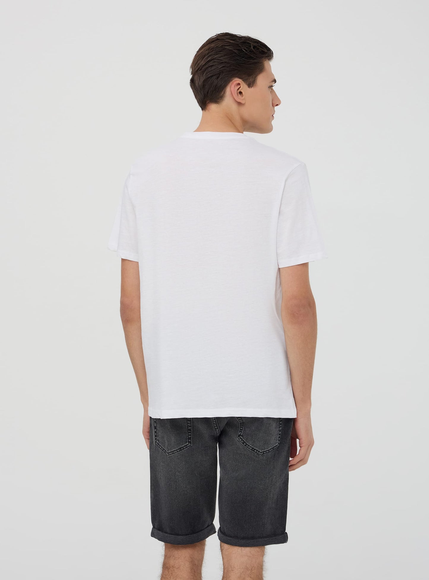 Barber print T-shirt Optical white